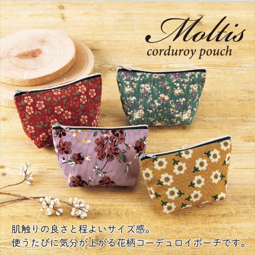 モルティス/コーデュロイポーチは肌触りと程よいサイズ感です