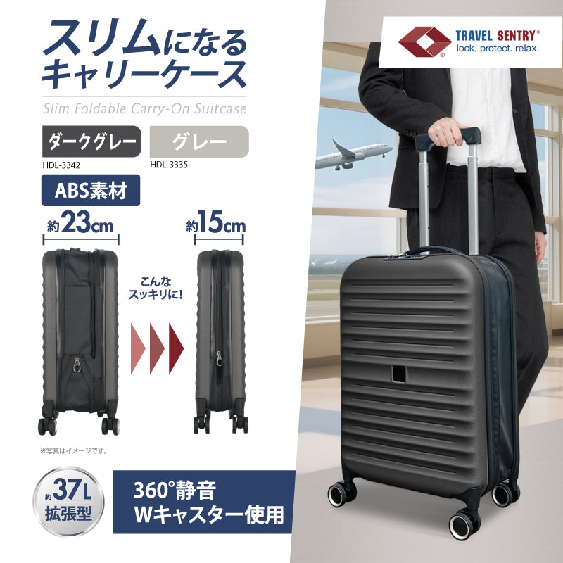 スリムになるキャリーケース
