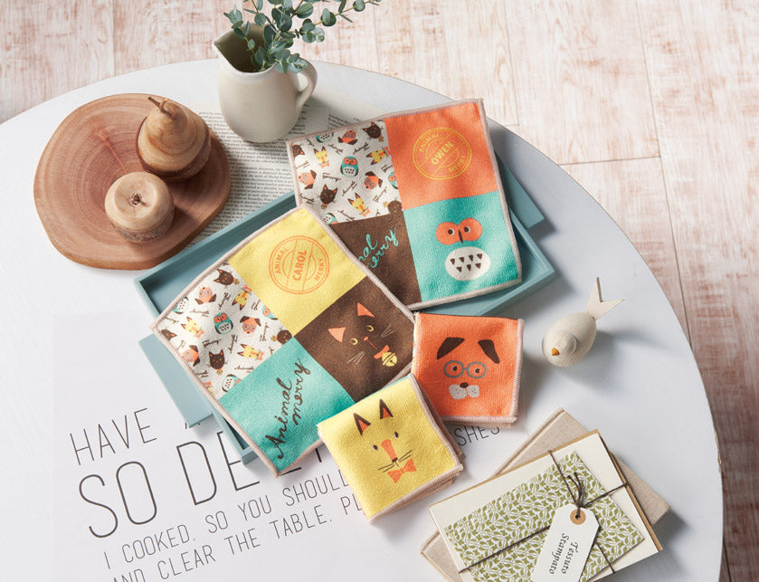 アニマルメリー パネルハンカチタオル