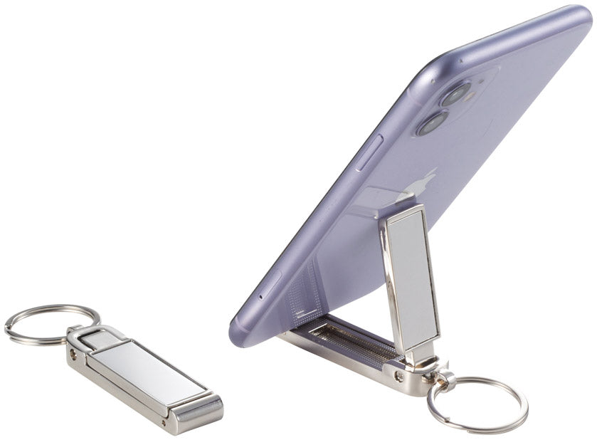 スマホスタンドにもなるバッグハンガー