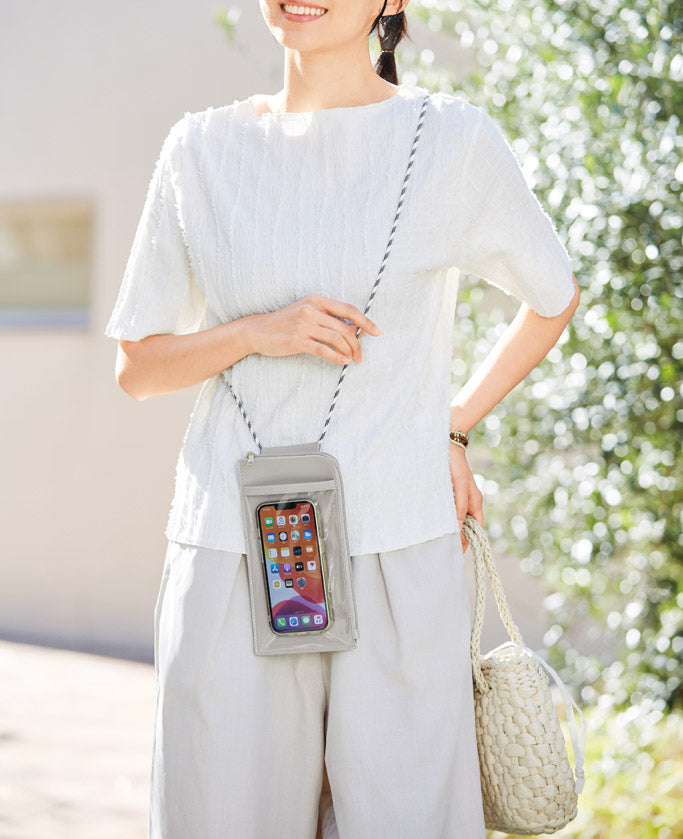 そのまま使えるスマホポーチ