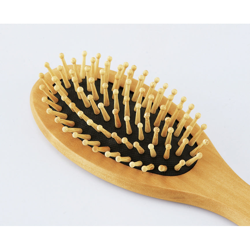 ウッドヘアケアブラシ(巾着付き)