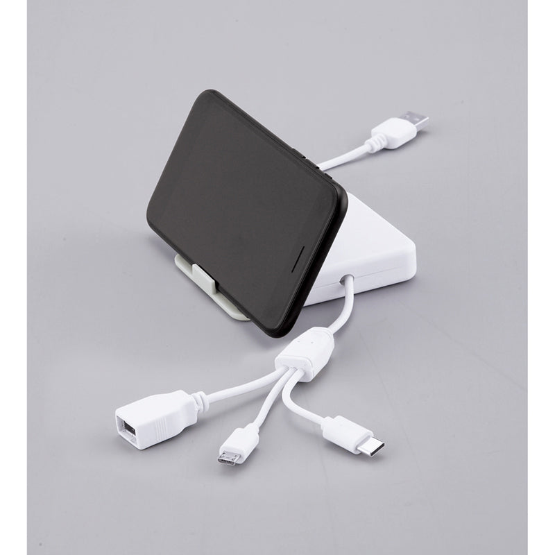 スマホスタンドになるケーブルホルダー(3in1ケーブル付き)