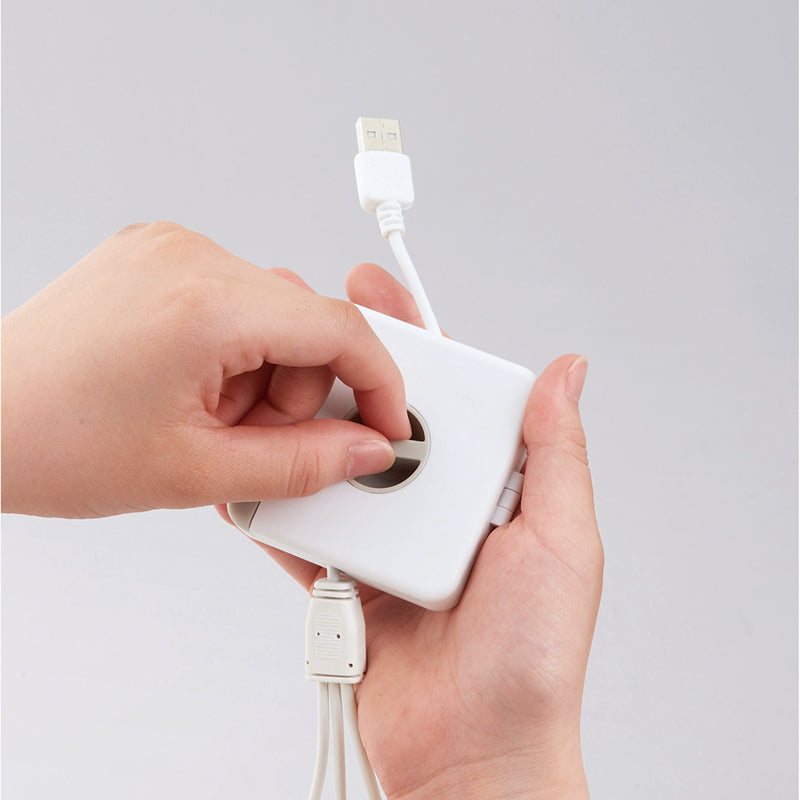 スマホスタンドになるケーブルホルダー(3in1ケーブル付き)