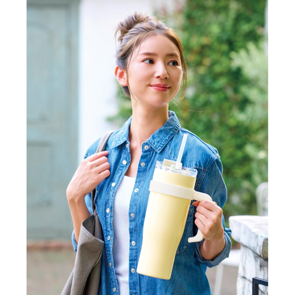 超大容量真空ステンレス取っ手付きタンブラー1.2L