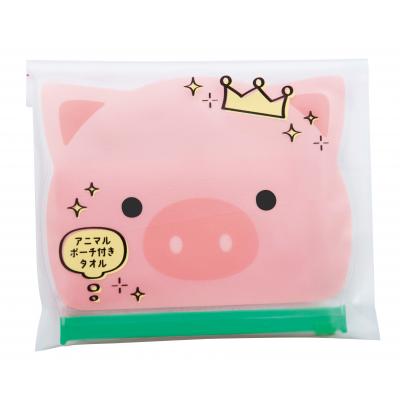 アニマルポーチ付きタオル1個