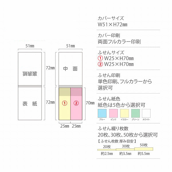 森林認証表紙カバー付ふせん5102
