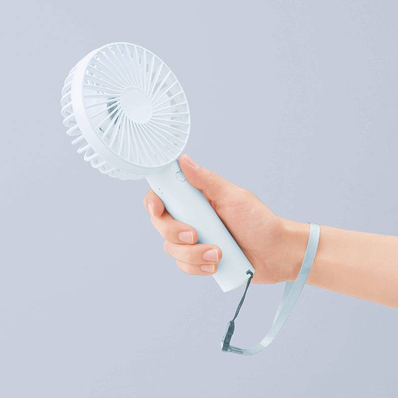 ストラップ付き2WAY充電式ハンディファン