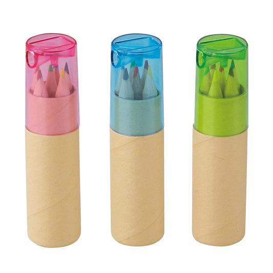 ケース入り色鉛筆6色セット(シャープナー付き)