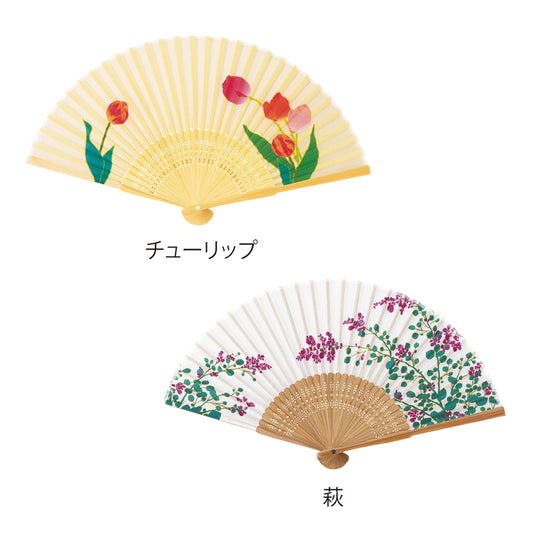 花うたげ シルク扇子