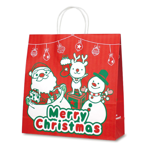 手提げ紙袋 クリスマスバスケット1枚(中) 全体