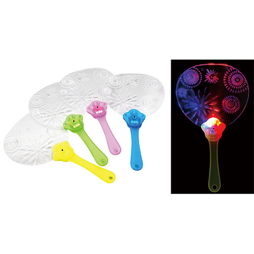 光るうちわ 花火柄1個 全体イメージ