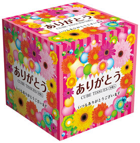 ありがとうキューブBOXティッシュ50W