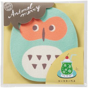 アニマルメリー 珪藻土ソフトコースター - 販促日本一