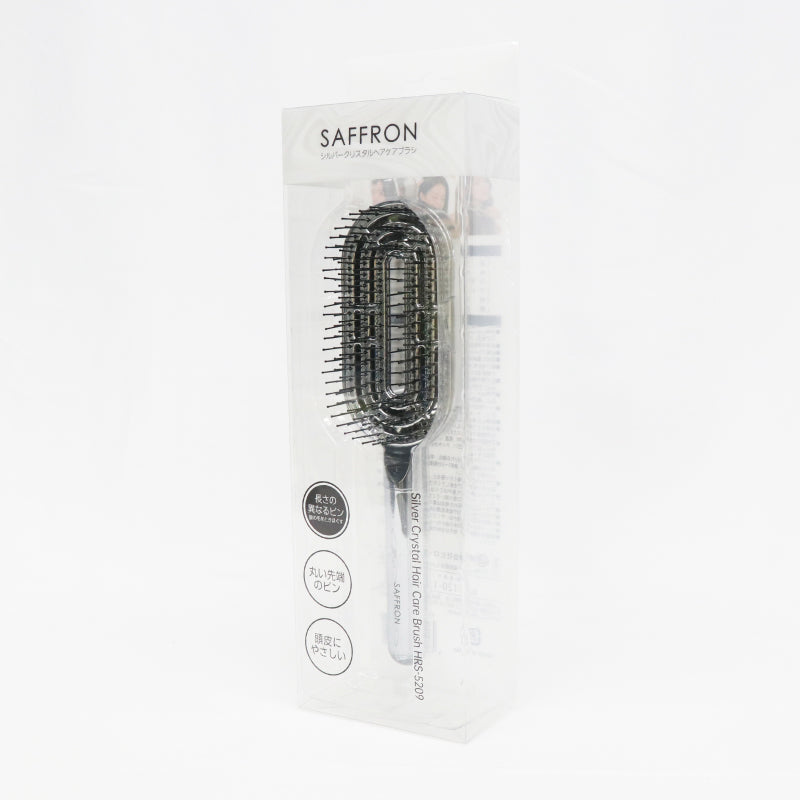 【SAFFRON】シルバークリスタルヘアケアブラシ