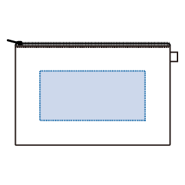カラーファスナーキャンバスフラットポーチ(M)