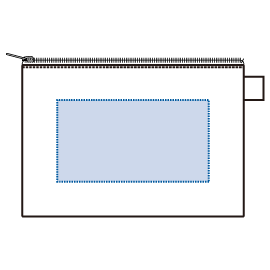 カラーファスナーキャンバスフラットポーチ(S)