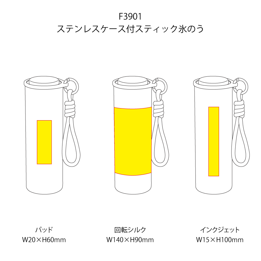 ステンレスケース付スティック氷のう
