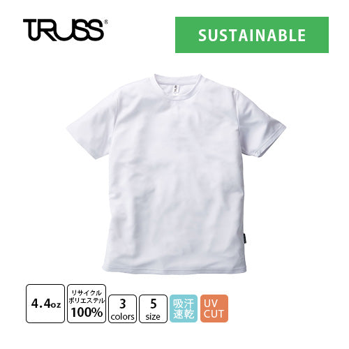 TRUSS リサイクルポリエステル Tシャツ