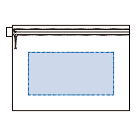 リップストップフラットポーチ(M)