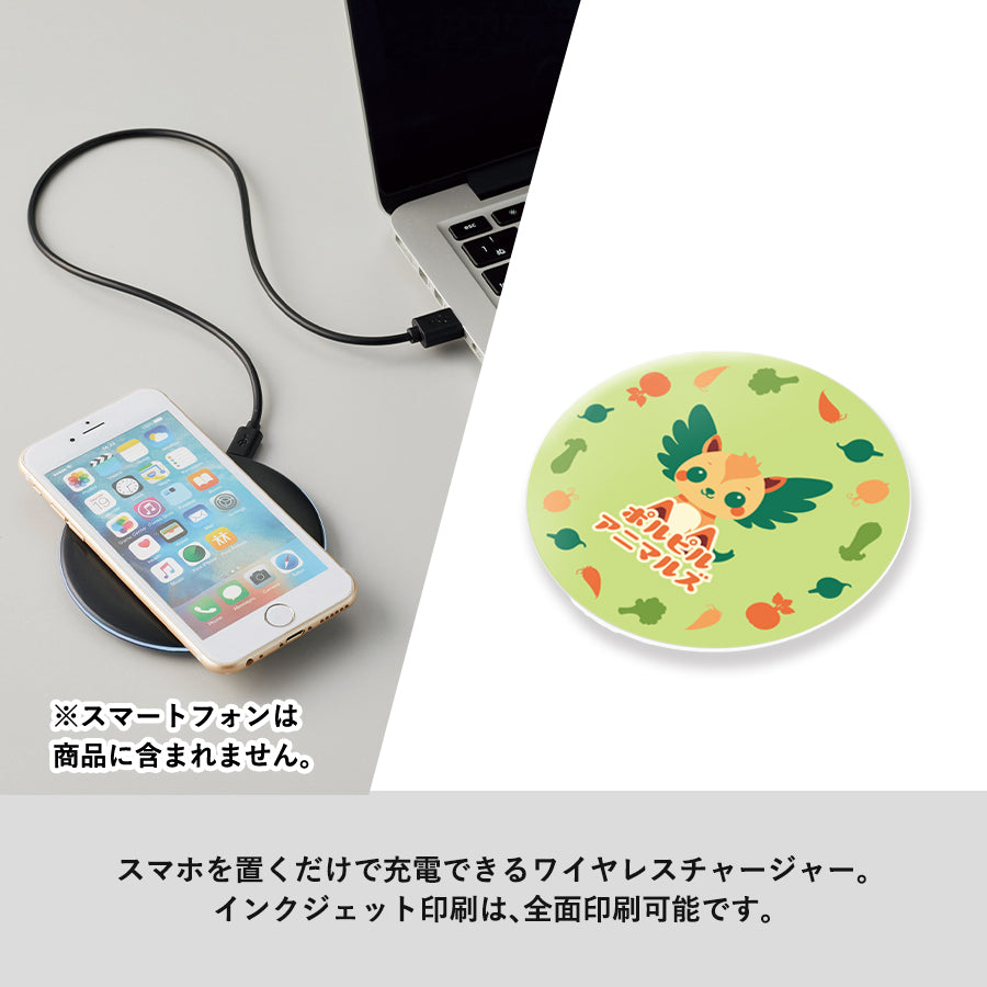 全面印刷できるワイヤレス充電器 ラウンド 10W