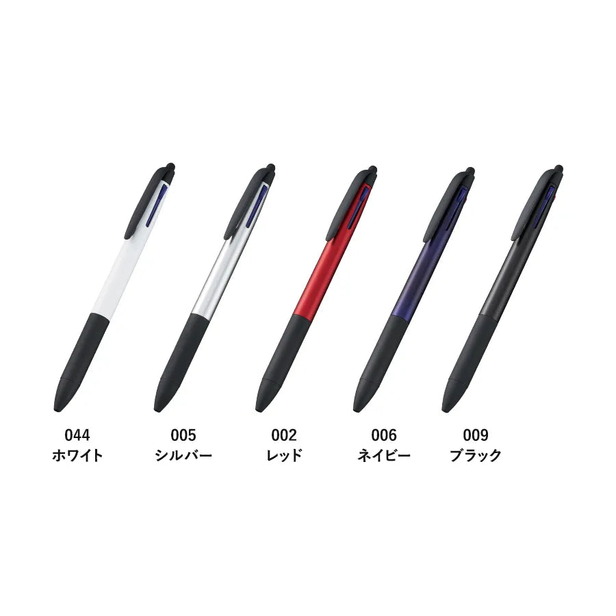タッチペン付3色ボールペン(再生ABS)