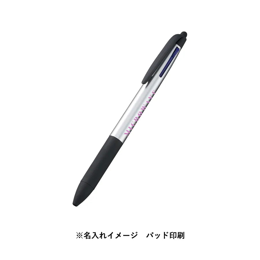 タッチペン付3色ボールペン(再生ABS)