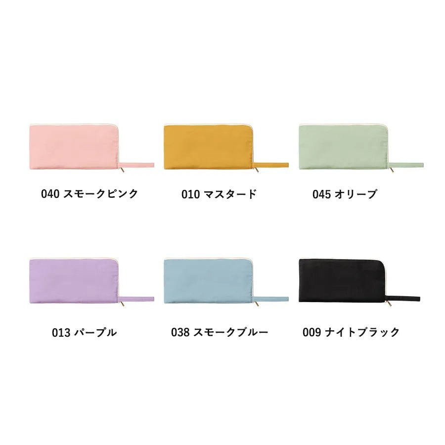 キャンバスL字ファスナーフラットポーチ(M) - 販促日本一