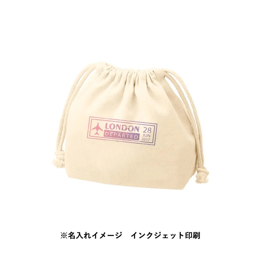 厚手コットンポーチ巾着(S) ナチュラル - 販促日本一