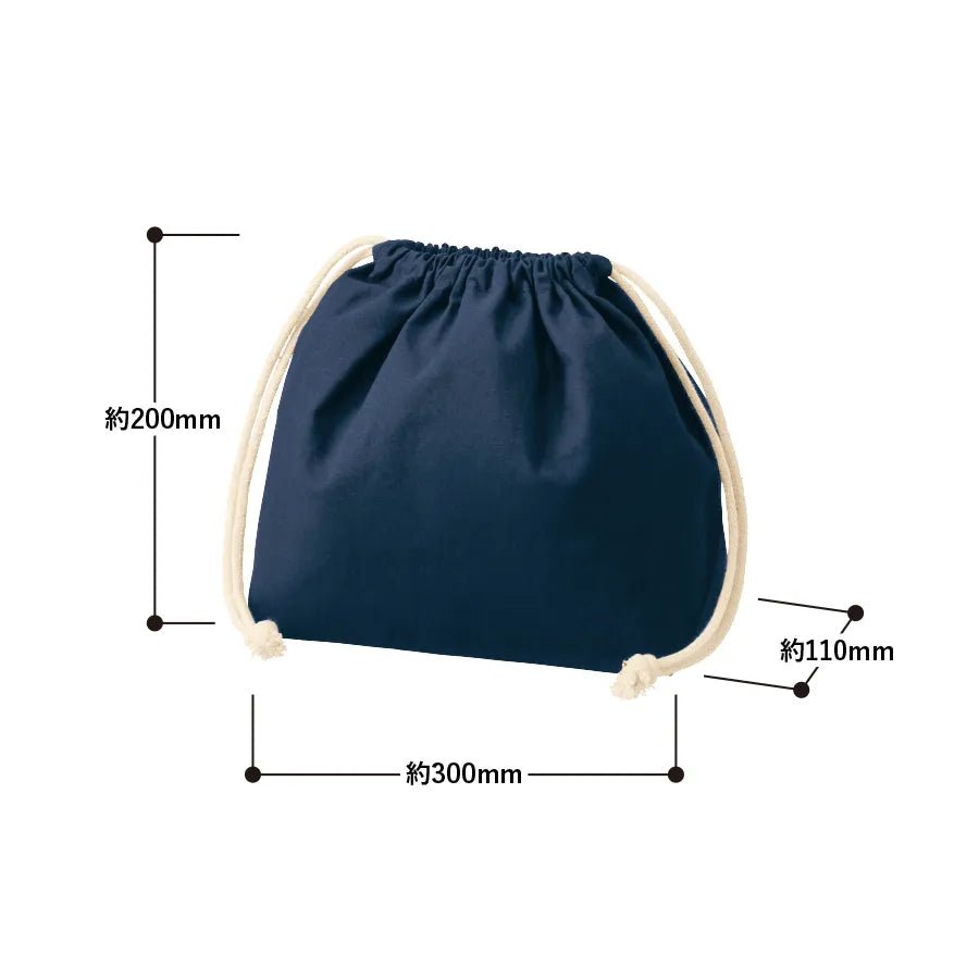 厚手コットンポーチ巾着(M) - 販促日本一
