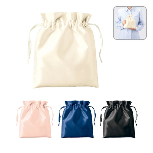 サテンフリル巾着(M)