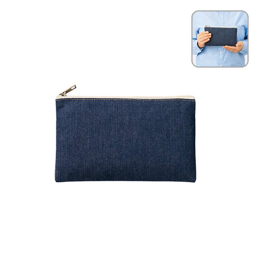 デニムフラットポーチ(S) インディゴ