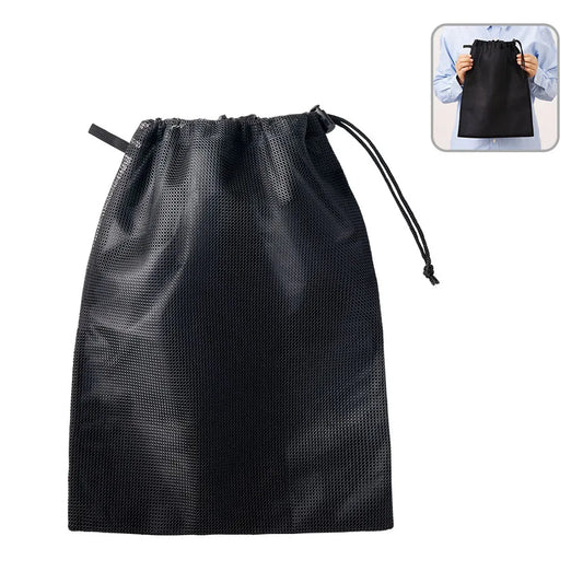 メッシュポリ巾着(L) ブラック