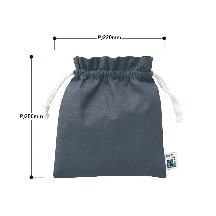 フェアトレードコットンフリル巾着(M)