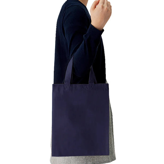 ライトキャンバスバッグ(M) ネイビー・ブラック