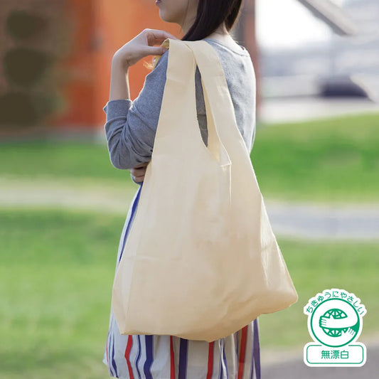 厚手コットンマルシェバッグ(L)ナチュラル