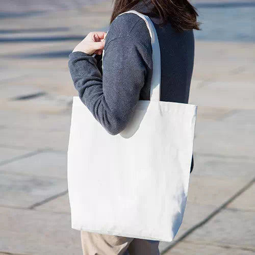 厚手コットンマチ付トート(L) ナチュラル