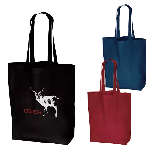 厚手コットンマチ付トート(L)