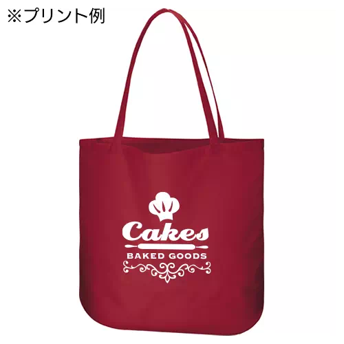 厚手コットンラウンドボトムバッグ(L)
