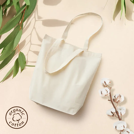 オーガニックコットンバッグ(M) ナチュラル