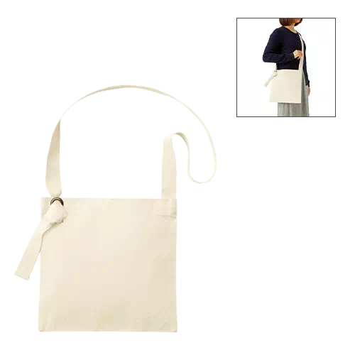 キャンバススクエアサコッシュ ナチュラル