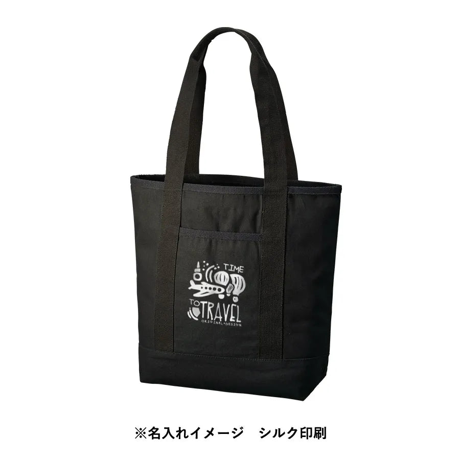 オーガニックコットンキャンバスライントート ナイトブラック