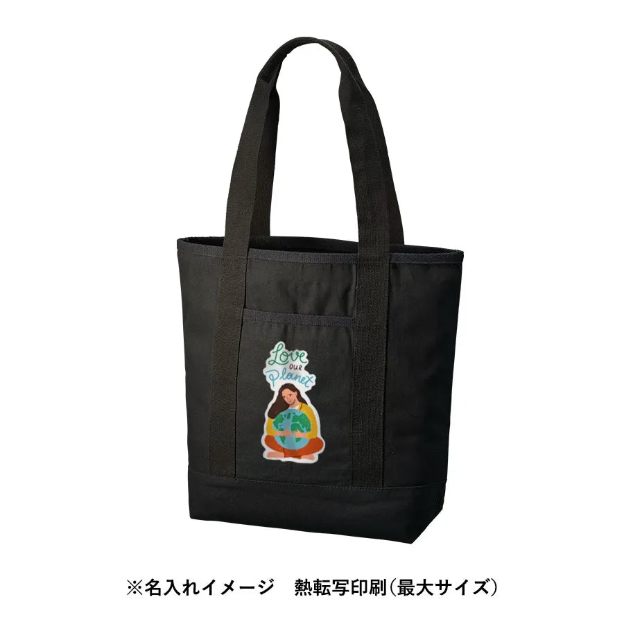 オーガニックコットンキャンバスライントート ナイトブラック