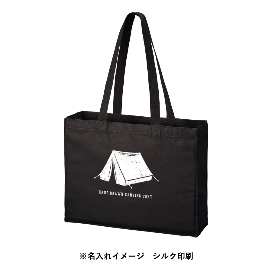 オーガニックコットンキャンバスボックストート ナイトブラック