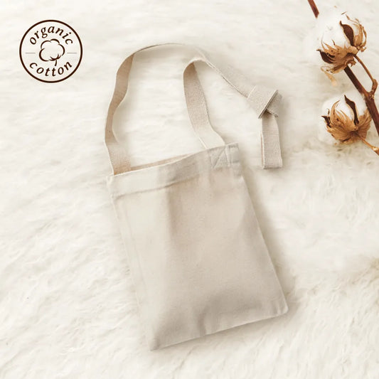オーガニックコットンキャンバスサコッシュ ナチュラル