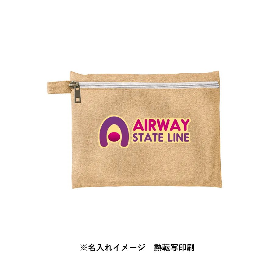 シャンブリックキャンバスフラットポーチ(L) - 販促日本一