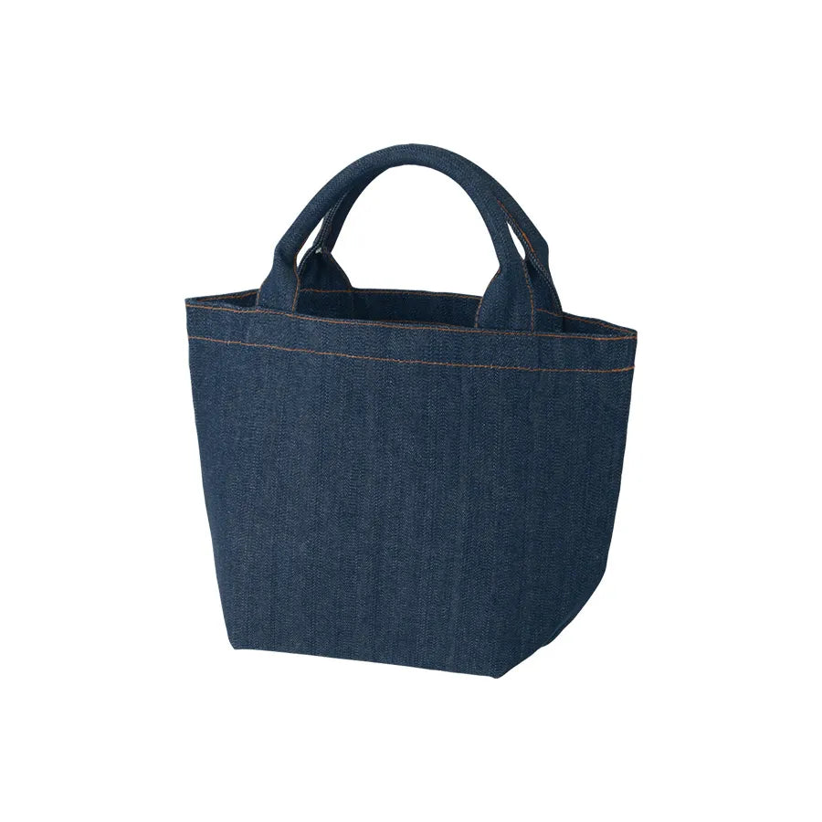 【シルク印刷必須商品】デニムライクパイプハンドルトート(S)