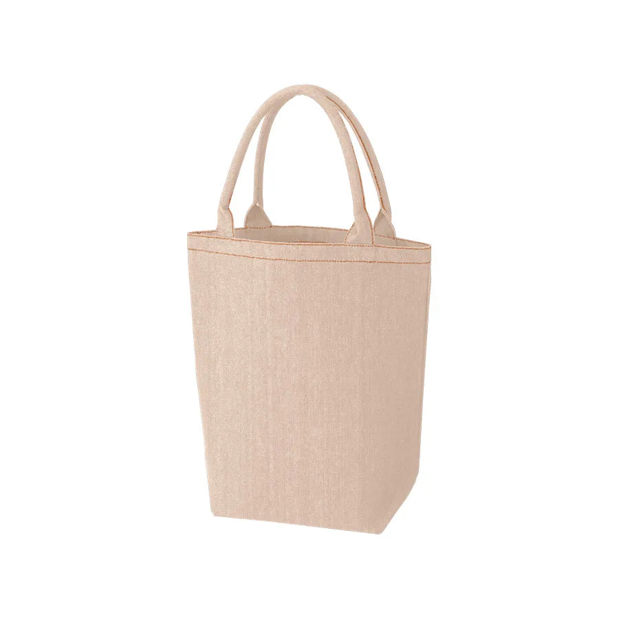 【シルク印刷必須商品】デニムライクパイプハンドルトート(M)