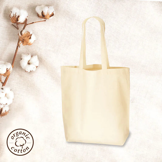 オーガニックコットンバッグ(L) ナチュラル