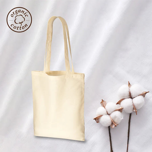 オーガニック厚手コットンフラットショルダートート ナチュラル